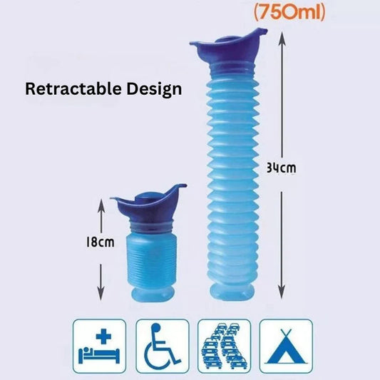 Portable Travel Pee Bottle Camping Urinal Female Male Emergency Kit Car Toilet