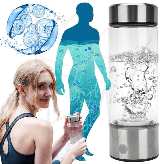 450ml Hydrogen Water Bottle Alkaline Ionizer Rich Generator Machine