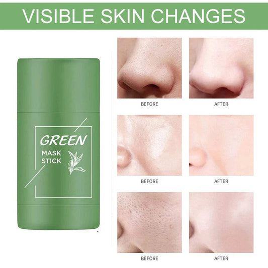 Green tea facial mask for skin detox and hydration- visible skin changes