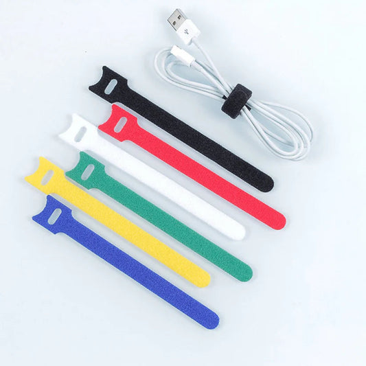 Hook and Loop Cable Ties Reusable Magic Cords Organiser Strap Tidy Grip
