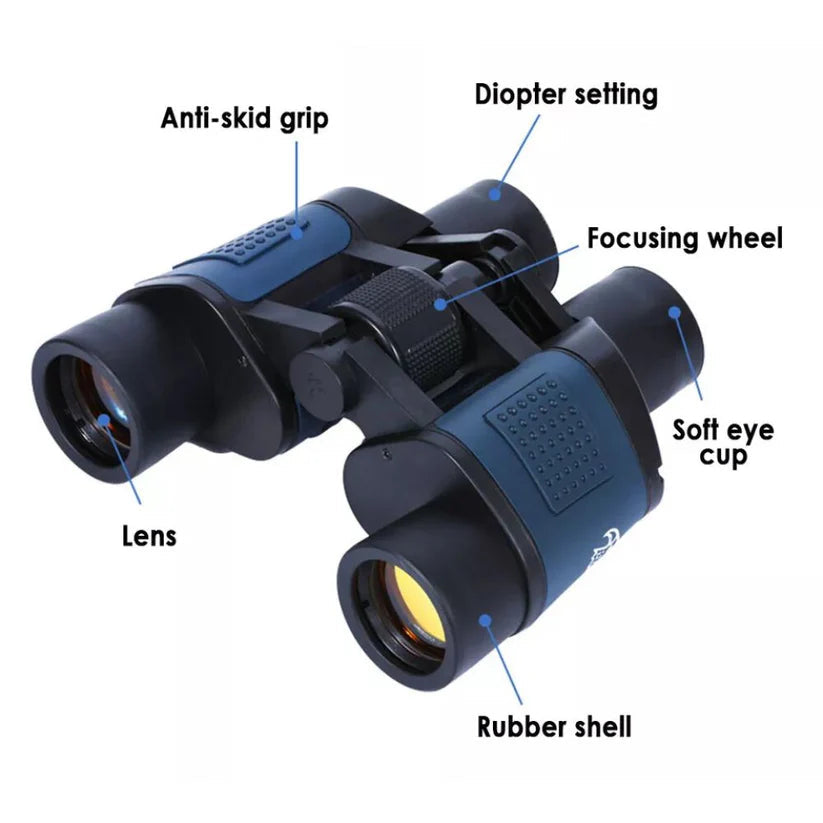 60X60 HD Day/Night Vision Binoculars Outdoor 3000M Telescope for Hunting Travel Ausie Sales