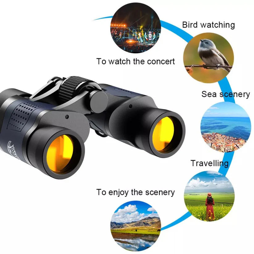 60X60 HD Day/Night Vision Binoculars Outdoor 3000M Telescope for Hunting Travel Ausie Sales