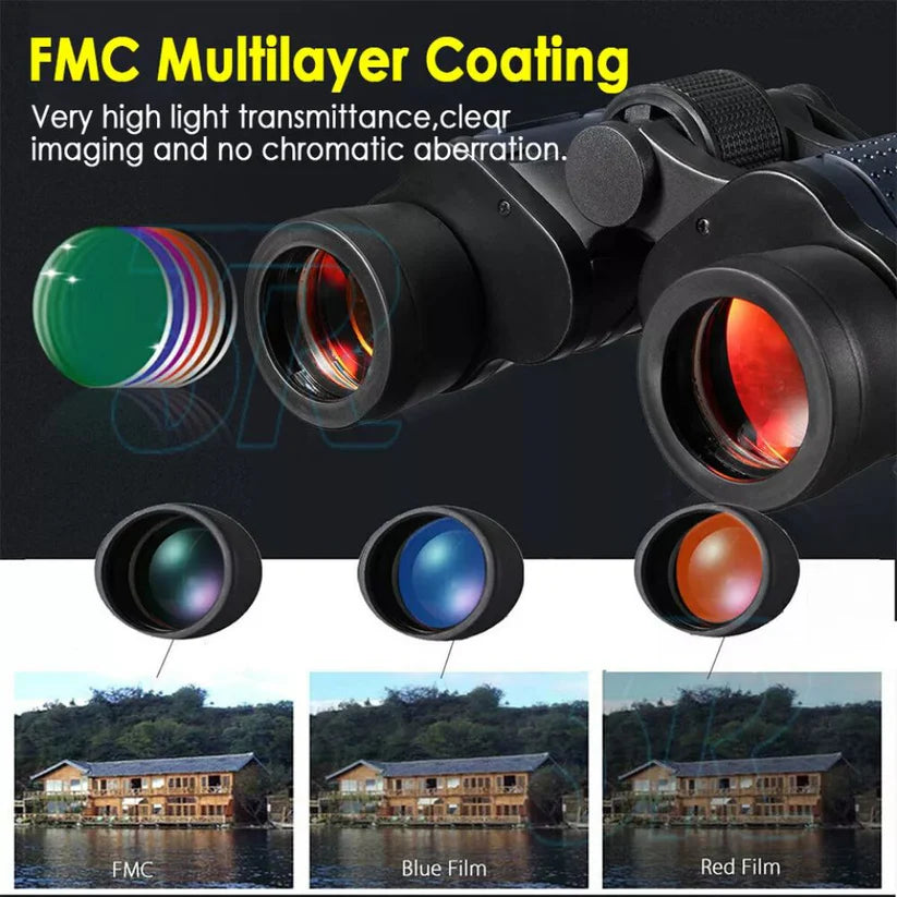 60X60 HD Day/Night Vision Binoculars Outdoor 3000M Telescope for Hunting Travel Ausie Sales