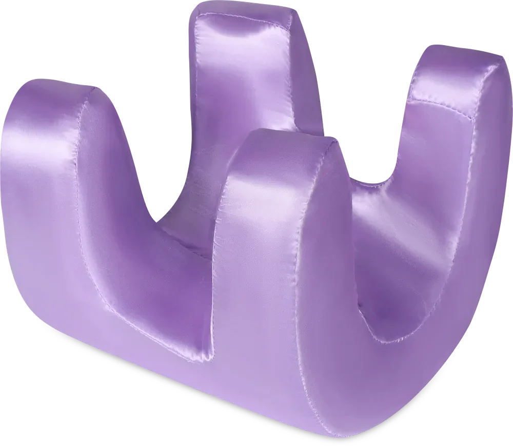 Purple ribbon holder on a white background