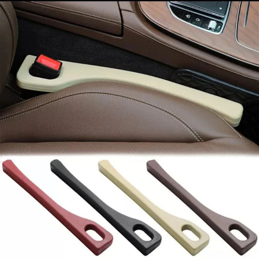 Car door handle cover with red button on car interior, additional color options shown below.