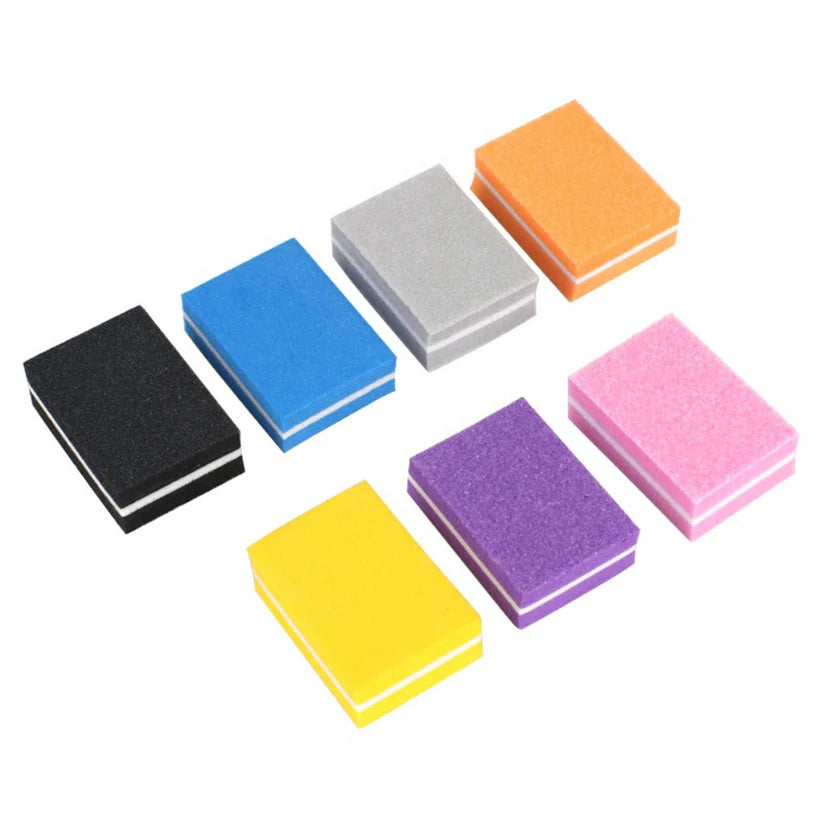 10-50pcs Nail File Buffer Block Sanding Sponge Acrylic Nail Art Buffing