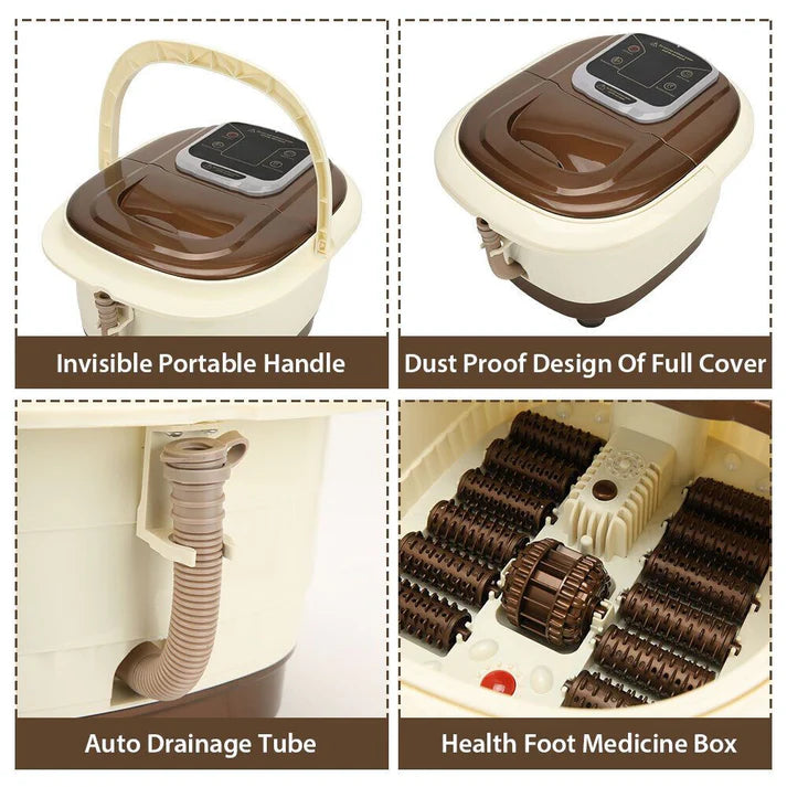 Electric Foot Spa Massager Tub Bucket Basin Soothing Footbath Therapy My Store