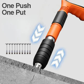 Portable Steel Nail Gun Adjustable Depth Control Lightweight w 50-100x Nails Ausie Sales