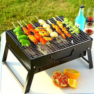 Portable BBQ Grill Charcoal Smoker Barbecue Outdoor Foldable Camping Fire Pit Ausie Sales