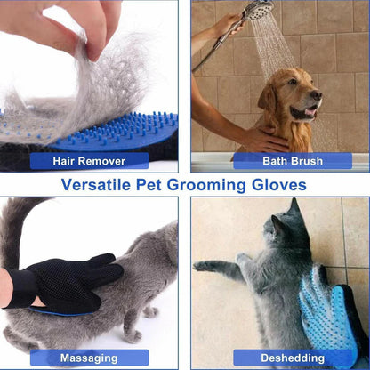 Pet Dog Cat Massage Hair Brush Glove Grooming Fur Remover Cleaning Deshedding (1 Pair) Ausie Sales