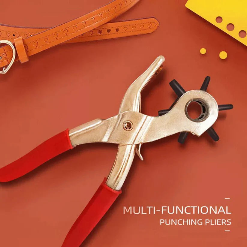 2-4.5mm Revolving Punch Plier Leather Belt Eyelet Hole Puncher Craft Tool