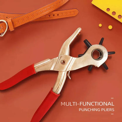 2-4.5mm Revolving Punch Plier Leather Belt Eyelet Hole Puncher Craft Tool