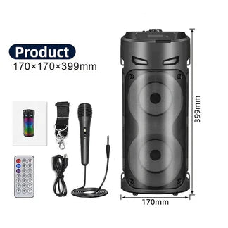 2000W Portable Bluetooth Party Speaker Sub Woofer Heavy Bass Sound System & MIC