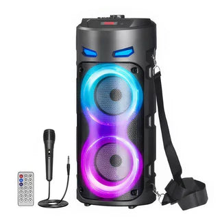 2000W Portable Bluetooth Party Speaker Sub Woofer Heavy Bass Sound System & MIC