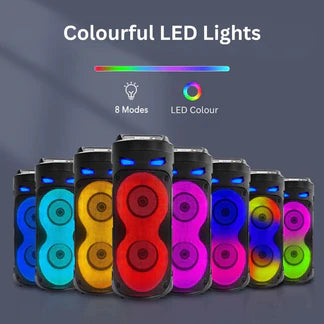 2000W Portable Bluetooth Party Speaker Sub Woofer Heavy Bass Sound System & MIC