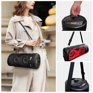 2000W Portable Bluetooth Party Speaker Sub Woofer Heavy Bass Sound System & MIC