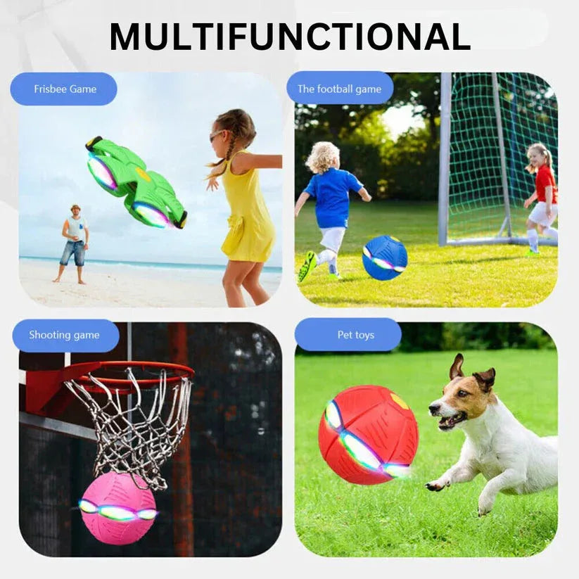 Multifunctional toys and games for children and pets with various activities shown.

