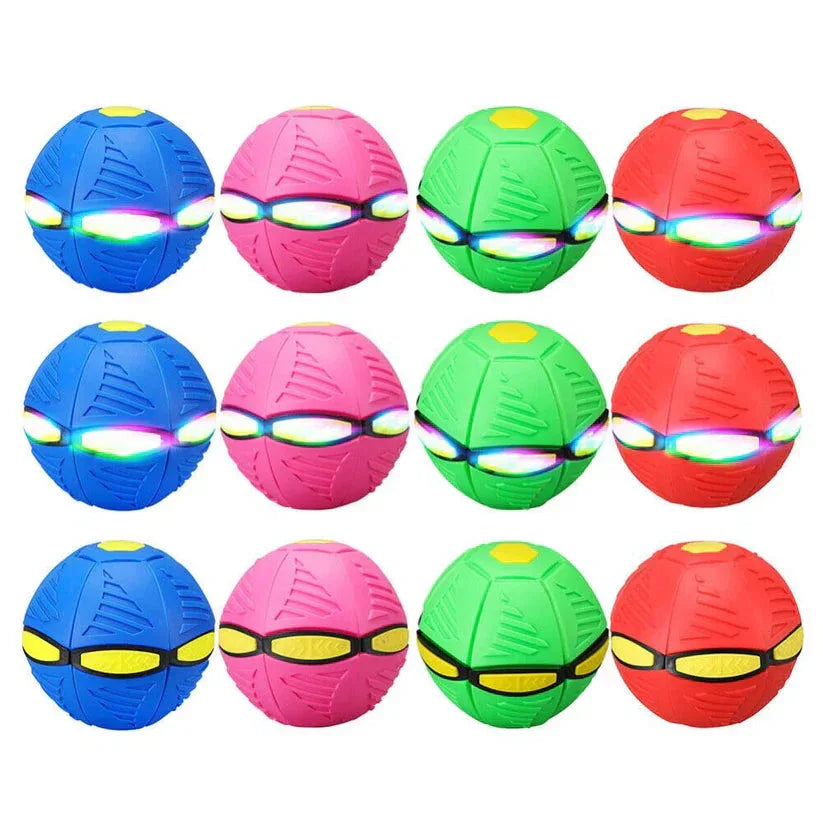 Set of colorful LED balls with different colors on a white background

