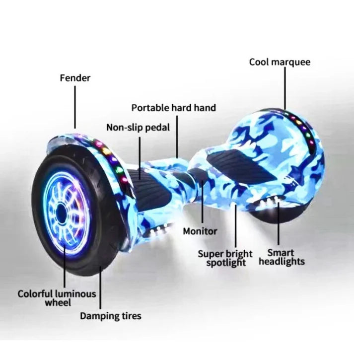 6.5inch Wheel Electric Self Balancing Hoverboard with LED Lights & Bluetooth Speakers My Store