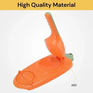 Orange tool with a handle on a white background, labeled 'High Quality Material' and 'ABS'.

