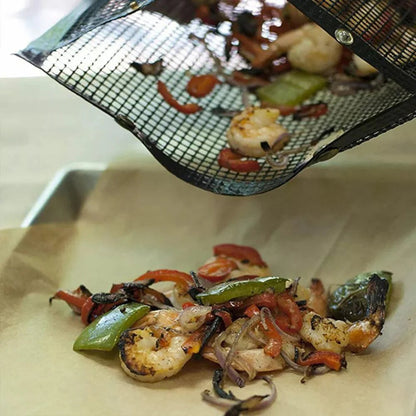 Reusable Barbecue BBQ Grill Outdoor Picnic Baking Net Bag Non-Stick Mesh
