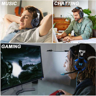3.5mm Gaming Headset MIC LED Headphones Surround for PC PS4 Xbox One Mac Laptop