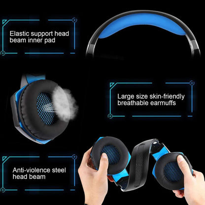 3.5mm Gaming Headset MIC LED Headphones Surround for PC PS4 Xbox One Mac Laptop