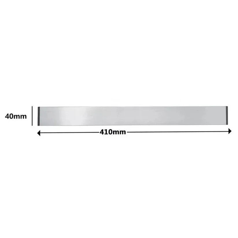 Measurement chart with a silver bar and dimensions labeled on a white background

