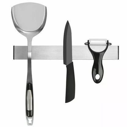 31/41/51cm Stainless Steel Magnetic Knife Holder Rack Tool Shelf Magnet