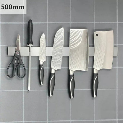 31/41/51cm Stainless Steel Magnetic Knife Holder Rack Tool Shelf Magnet