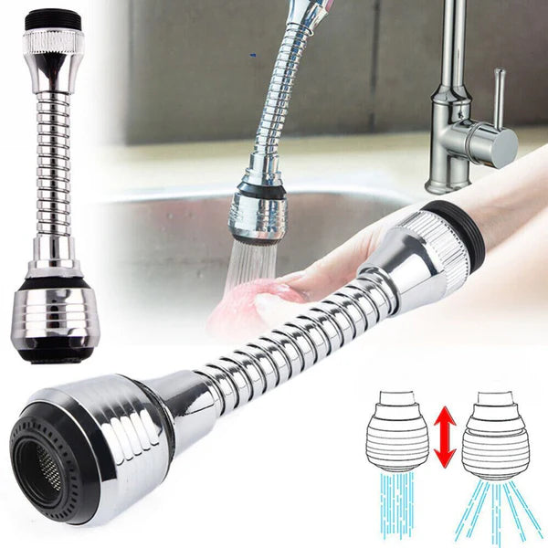 360-degree faucet aerator for splash-free water flow
