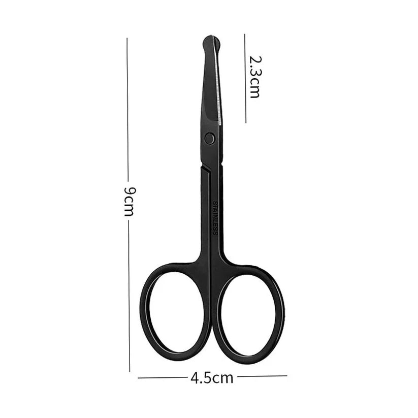 Round Head Nose Hair Trimming Scissors - Eyebrow Eyelash Manicure - Ausie Sales