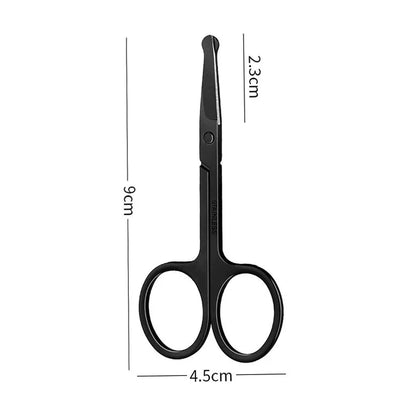 Round Head Nose Hair Trimming Scissors - Eyebrow Eyelash Manicure - Ausie Sales