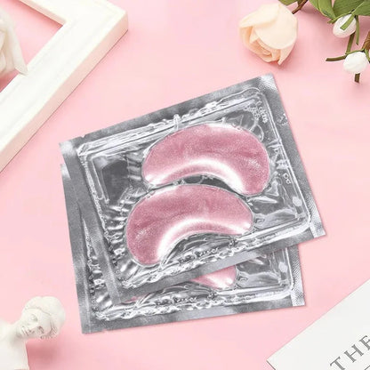 Pink Collagen Under Eye Patches Hyaluronic Acid Anti Ageing Vitamin C My Store