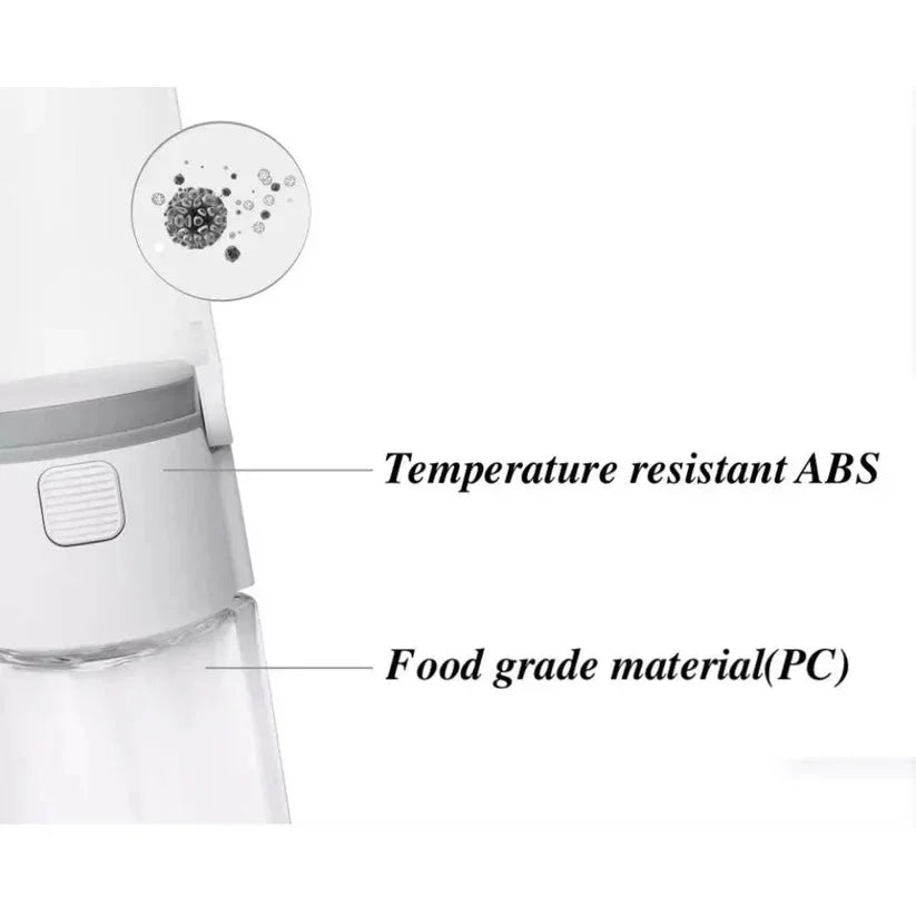 Product with temperature resistant ABS and food grade material(PC) labels on a white background

