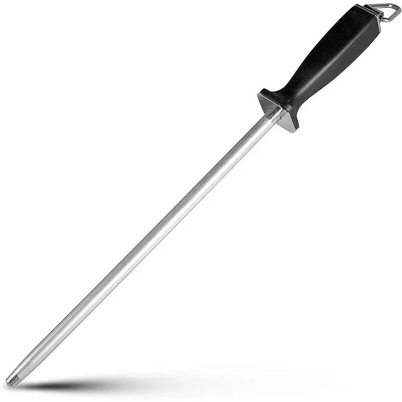 Knife with a gray handle on a white background


