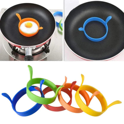 4/8pcs Silicone Egg Rings Kitchen Baking Tools Non Stick Pancake Handles
