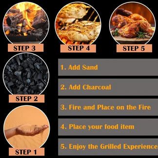 Portable BBQ Grill Charcoal Smoker Barbecue Outdoor Foldable Camping Fire Pit Ausie Sales