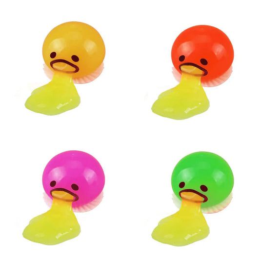 Squishy Puking Egg Yolk Squeeze Ball Yellow Goop Anti-Stress Relief Toy Vomit My Store