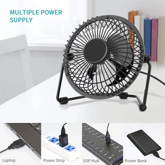 4inch / 6inch / 8inch Portable USB Mini Cooling Fan Small Desk Desktop Cooler