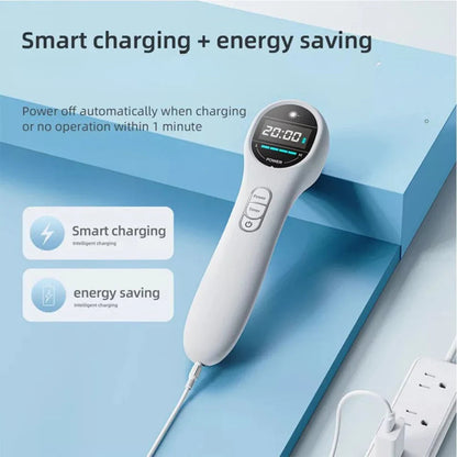 650nm+808nm Cold Laser Red Light Pain Relief Therapy Knee Fit Pet Wounds Healing