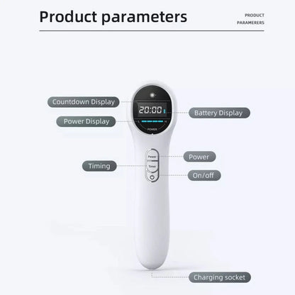 650nm+808nm Cold Laser Red Light Pain Relief Therapy Knee Fit Pet Wounds Healing