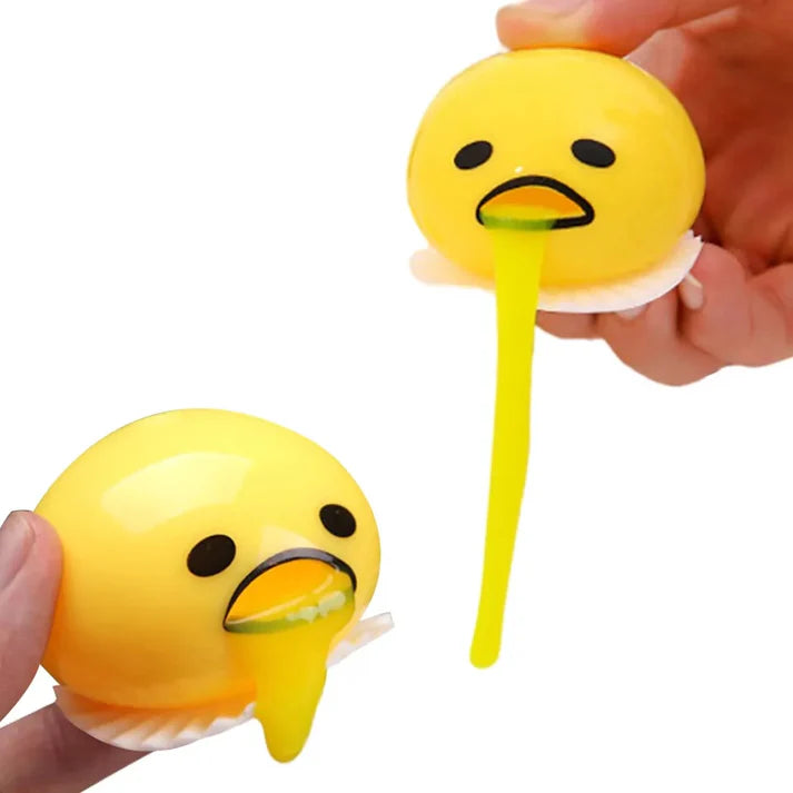 Squishy Puking Egg Yolk Squeeze Ball Yellow Goop Anti-Stress Relief Toy Vomit My Store