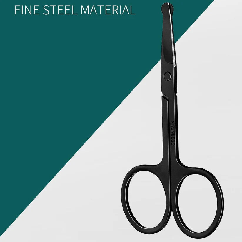 Round Head Nose Hair Trimming Scissors - Eyebrow Eyelash Manicure - Ausie Sales