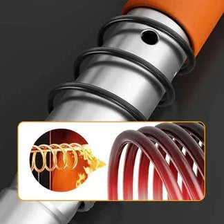 Close-up of a metal pipe with an inset showing a cross-sectional view of the pipe's interior.

