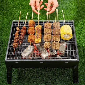 Portable BBQ Grill Charcoal Smoker Barbecue Outdoor Foldable Camping Fire Pit Ausie Sales