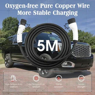 5-meter oxygen-free pure copper wire with a car in the background

