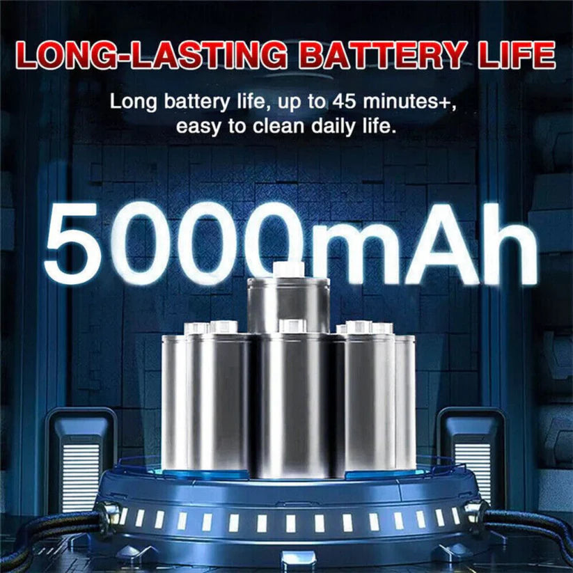 {{ Desk Fan, Portable USB Rechargeable Fan 180° Tilt Folding Personal Fan With Power Display, 5 Speeds Ultra Quiet Table Fan }} {{ White,Blue,Pink,Black,Dark Khaki }}