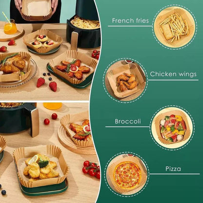 Air Fryer Non-Stick Waterproof Disposable Paper Liner Microwave Oven