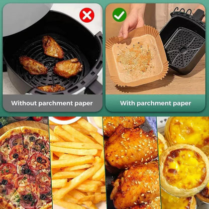 Air Fryer Non-Stick Waterproof Disposable Paper Liner Microwave Oven